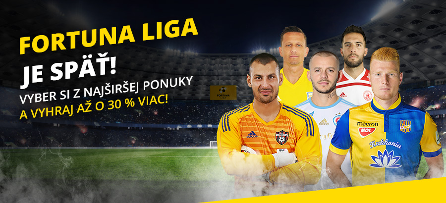 Uži si návrat Fortuna ligy naplno a vyhraj na tiketoch až o 30 % viac!