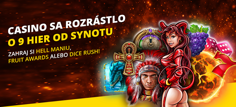 V Casine máme ďalších 9 nových hier od Synotu!