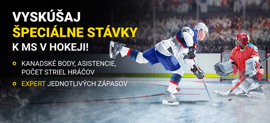 Využi naše špeciálne stávky na zápasy MS v hokeji!