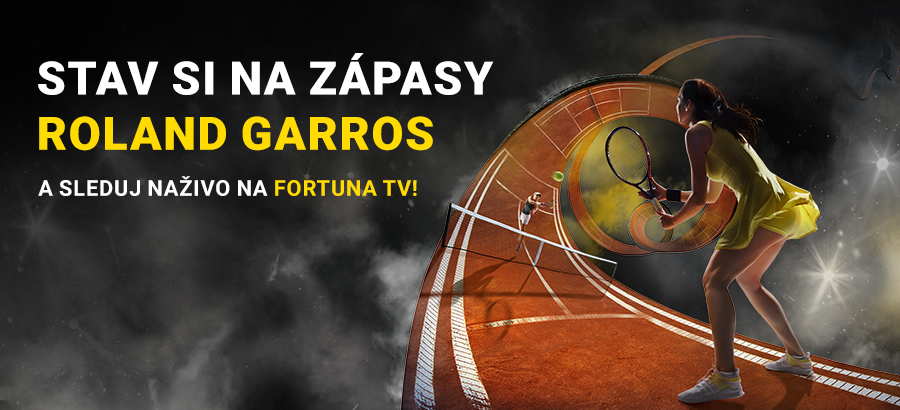 Stav si na Roland Garros a sleduj zápasy naživo na Fortuna TV!