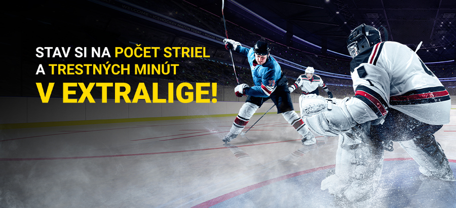 Stav si exkluzívne len vo Fortune na počet striel a trestných minút v extralige!