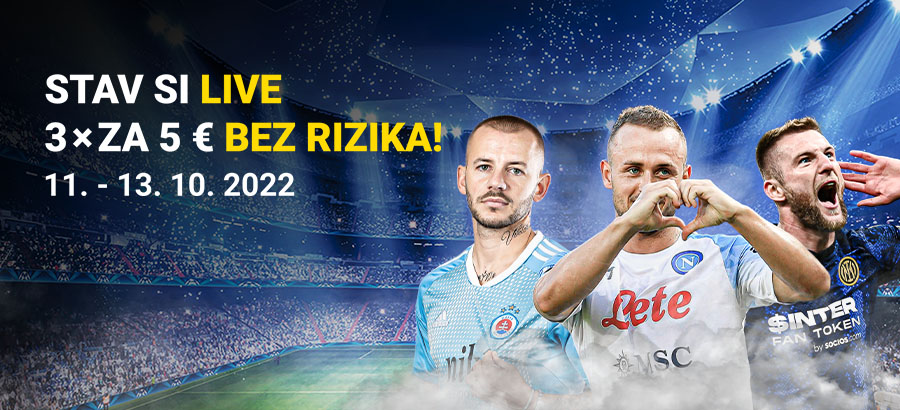 Stav&nbsp;si na&nbsp;pohárovú Európu LIVE bez&nbsp;rizika!