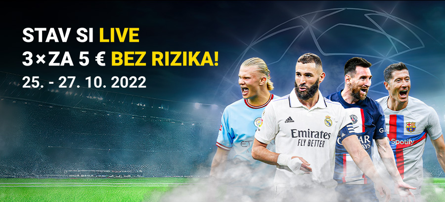 Stav si na pohárovú Európu LIVE bez rizika!