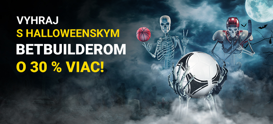 Vyhraj počas Halloweenu s Betbuilderom o 30 % viac!