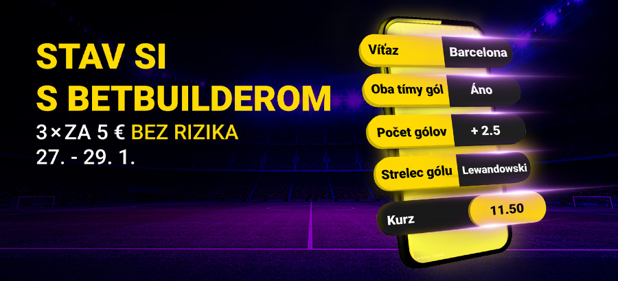 Stav si&nbsp;s&nbsp;Betbuilderom bez&nbsp;rizika!