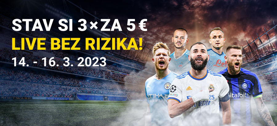 Stav&nbsp;si na&nbsp;pohárové odvety LIVE bez&nbsp;rizika!