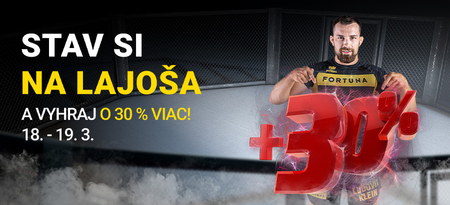 Navýšime tvoje výhry o&nbsp;30&nbsp;%!