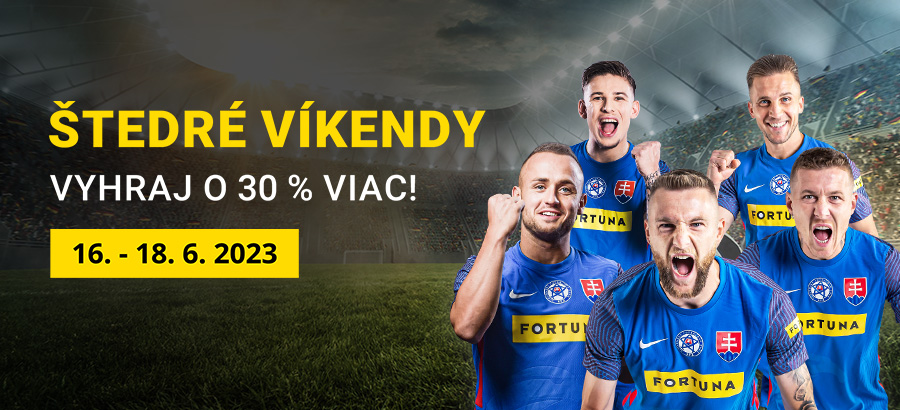 Vyhraj počas Štedrých víkendov s Fortunou až o 30 % viac!