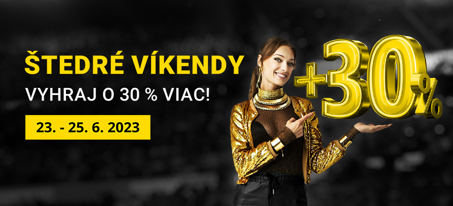 Vyhraj počas Štedrých víkendov s&nbsp;Fortunou až&nbsp;o&nbsp;30&nbsp;% viac!