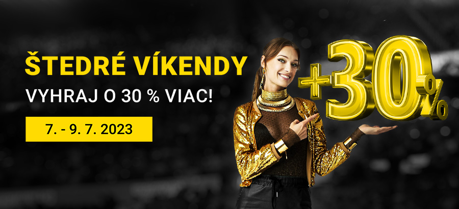 Vyhraj počas Štedrých víkendov s Fortunou až o 30 % viac!