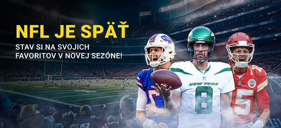 NFL je späť! Čekni našu bohatú kurzovú ponuku a stav si!