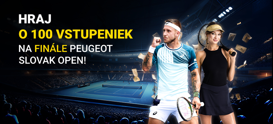 Poznáme výhercov vstupeniek na rozhodujúce zápasy Peugeot Slovak Open!