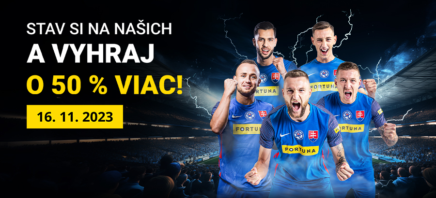 Stav si na zápasy kvalifikácie ME a vyhraj o 50 % viac!