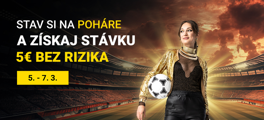 Stav si s Fortunou na futbalové poháre a získaj Stávku bez rizika za 5 eur!