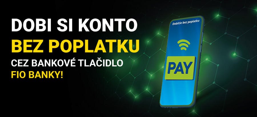 Dobi si&nbsp;svoje bez poplatku cez bankové tlačidlo Fio&nbsp;banky!