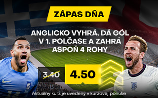 Zápas dňa: Grécko vs. Anglicko