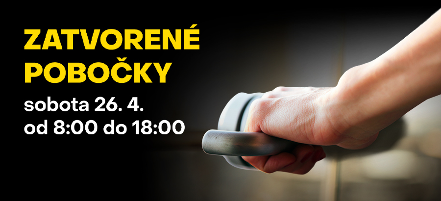 Naše pobočky budú počas štátneho smútku&nbsp;zatvorené