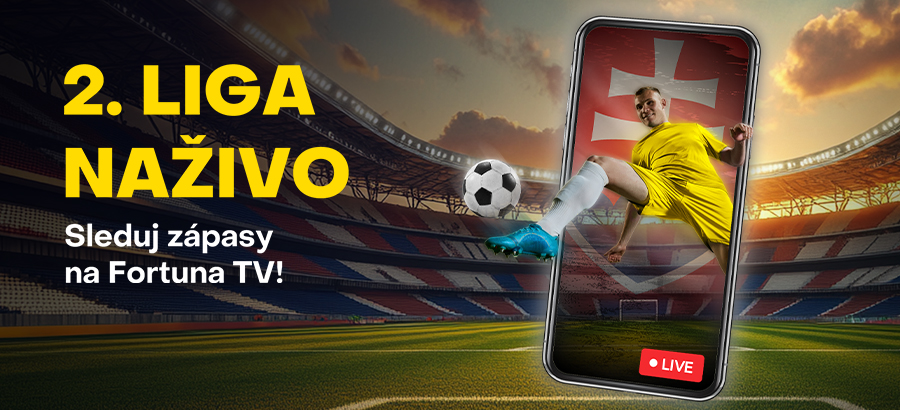 Sleduj zápasy našej 2. futbalovej ligy naživo na Fortuna TV!