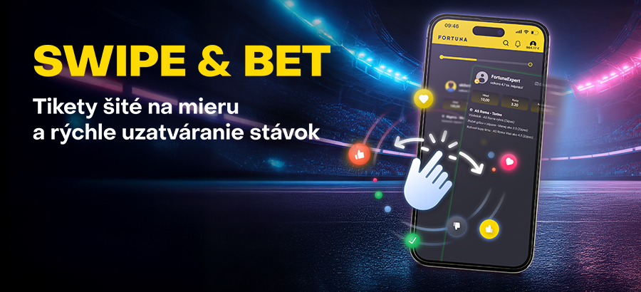 Vyskúšaj Swipe & Bet – tikety šité na mieru a rýchle uzatváranie stávok!